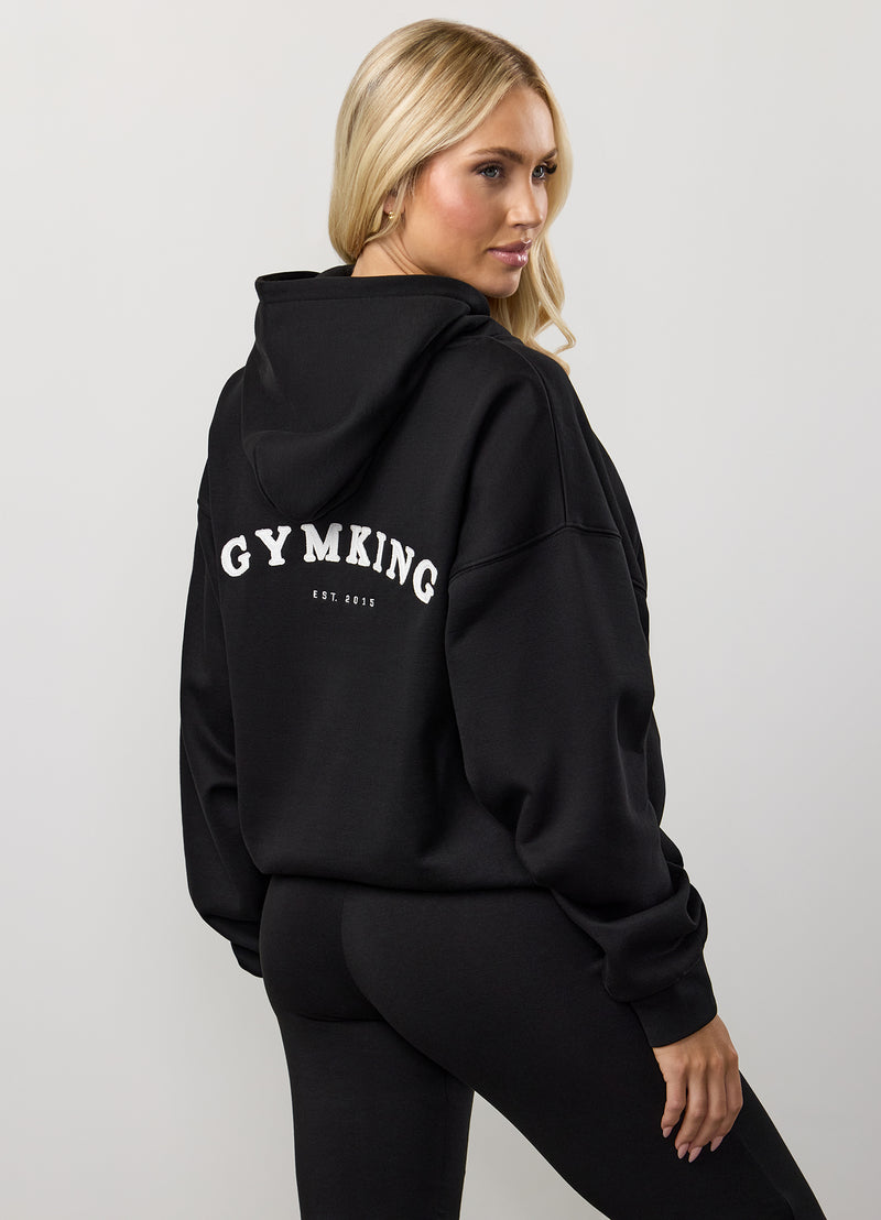 Gym King Compose Fleece Oversized Hood - Black