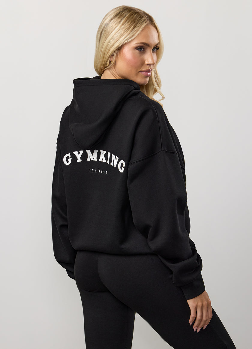Gym King Compose Fleece Oversized Hood - Black