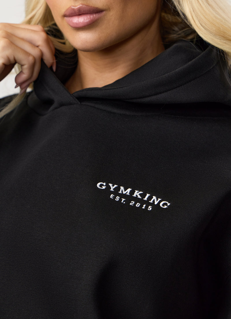 Gym King Compose Fleece Oversized Hood - Black