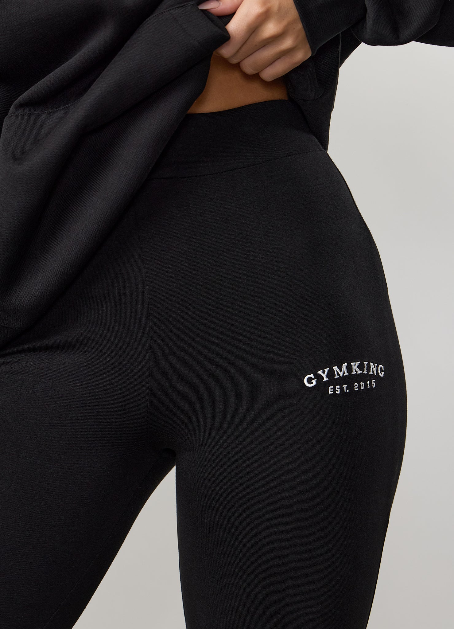 Gym King Compose Cotton Jersey Flared Legging - Black