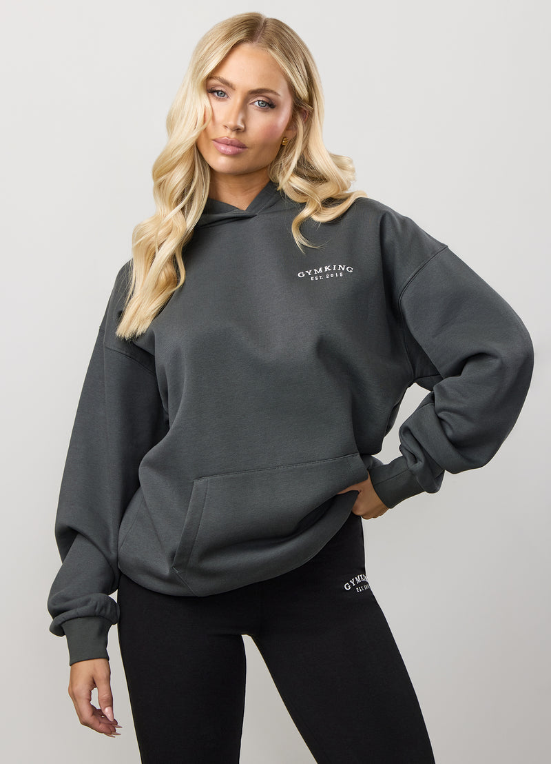 Gym King Compose Fleece Oversized Hood - Green Smoke