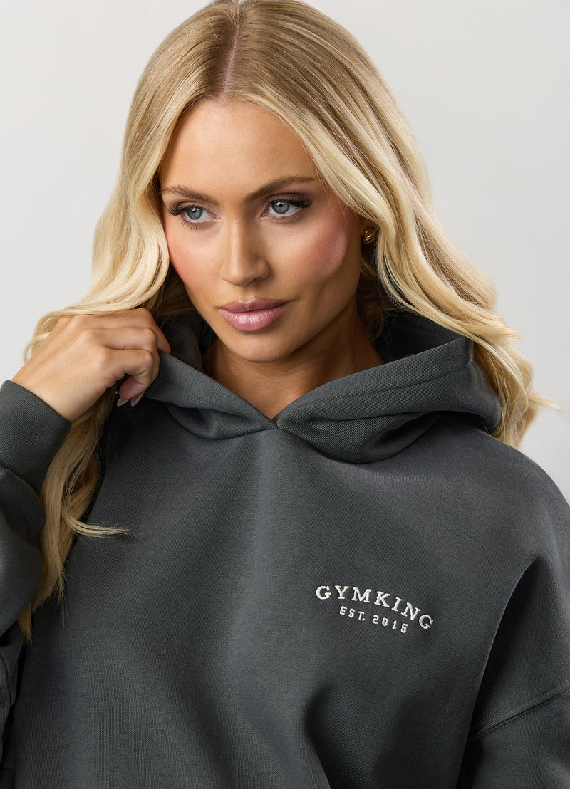Gym King Compose Fleece Oversized Hood - Green Smoke