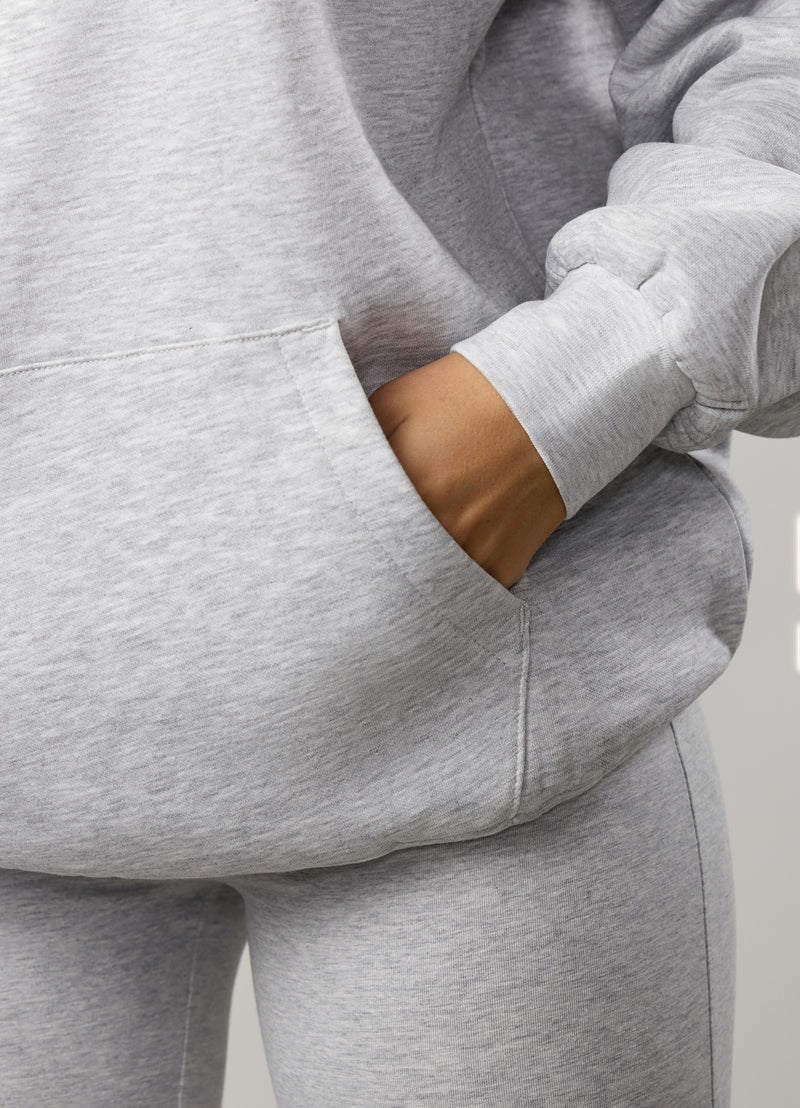 Gym King Compose Fleece Oversized Hood - Snow Marl