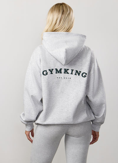 Gym King Compose Fleece Oversized Hood - Snow Marl