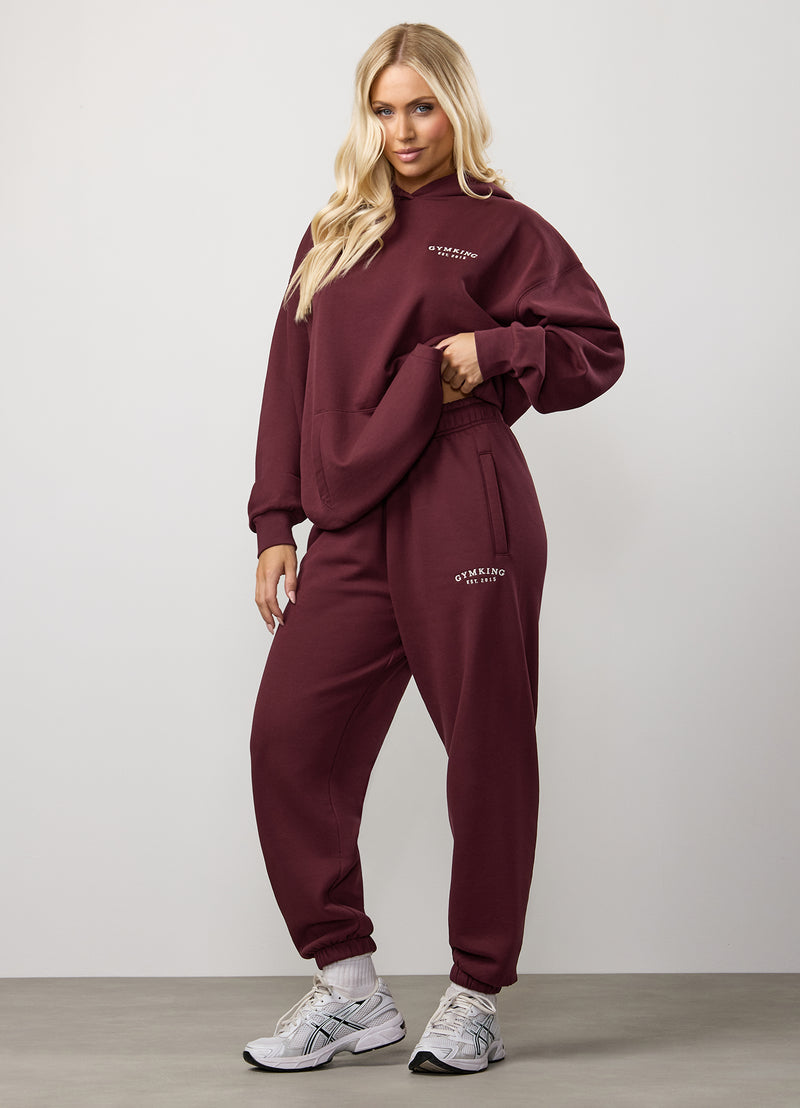Gym King Compose Fleece Oversized Hood - Deep Cherry