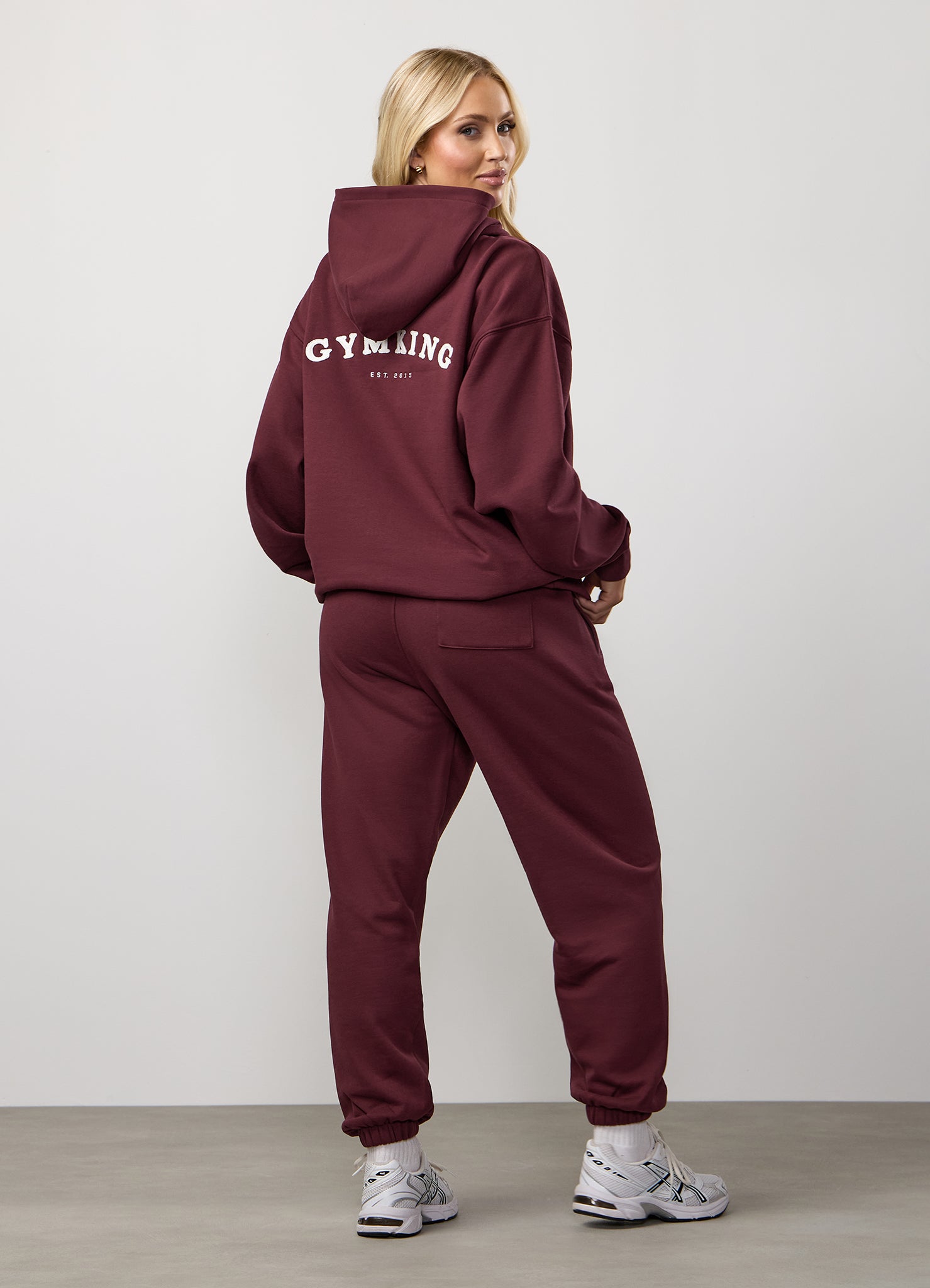 Gym King Compose Fleece Relaxed Jogger - Deep Cherry