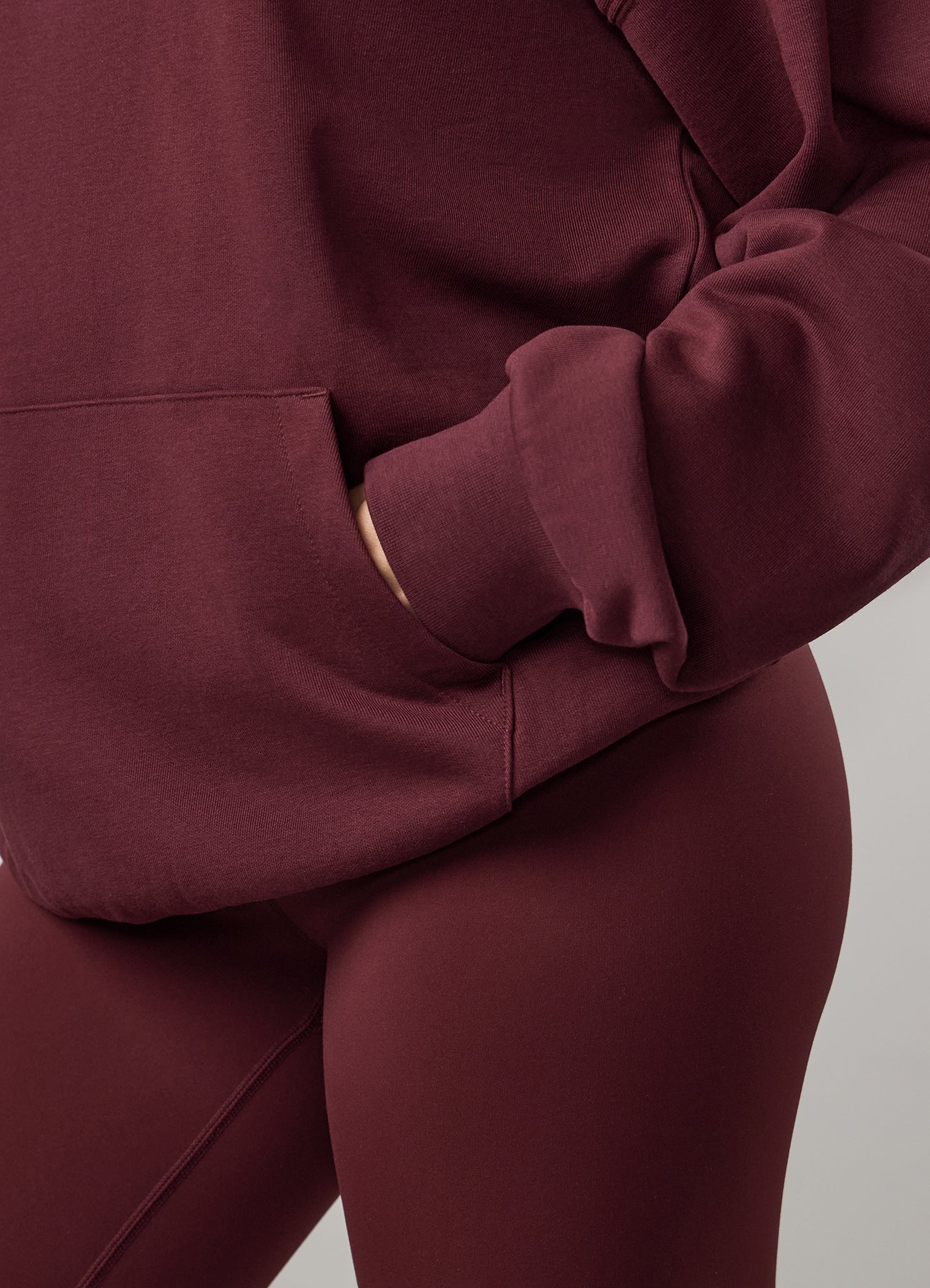 Gym King Compose Fleece Oversized Hood - Deep Cherry