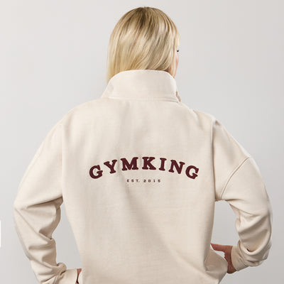 Gym King Compose Fleece 1/4 Zip Funnel - Butterscotch Marl