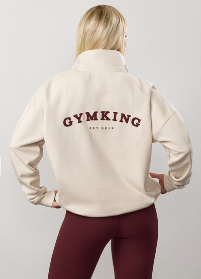 Gym King Compose Fleece 1/4 Zip Funnel - Butterscotch Marl