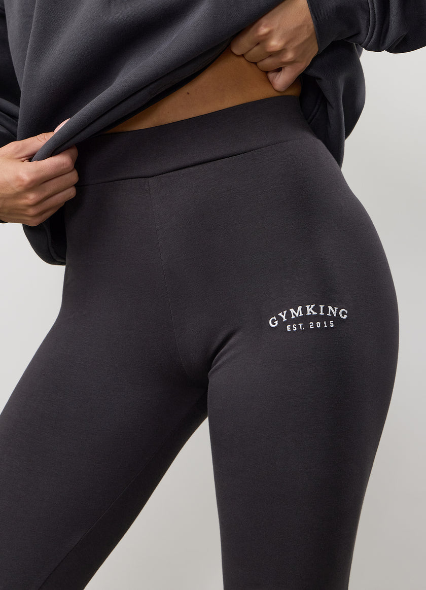 Gym King Compose Cotton Jersey Legging - Dark Pewter