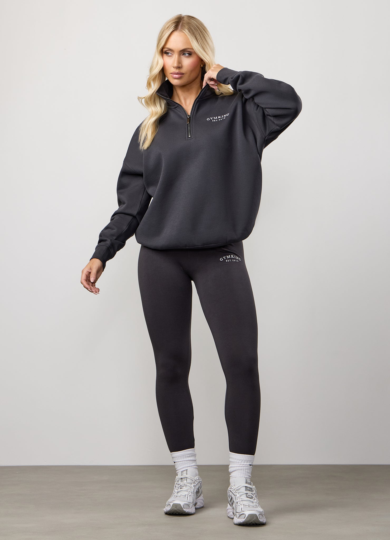 Gym King Compose Cotton Jersey Legging - Dark Pewter