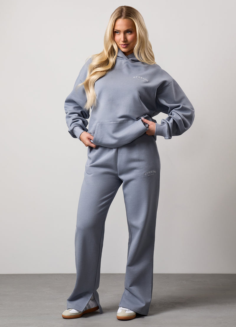 Gym King Compose Relaxed Fit Hood Tracksuit - Blue Mist