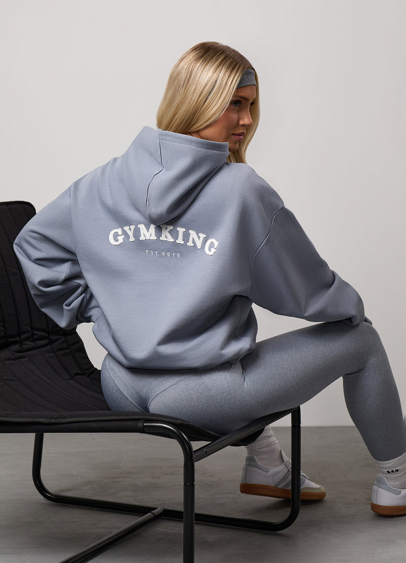 Gym King Compose Relaxed Fit Hood - Blue Mist