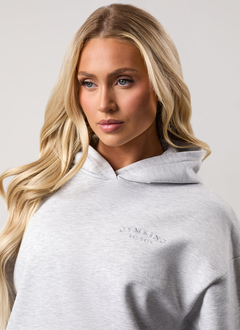 Gym King Compose Relaxed Fit Hood - Snow Marl