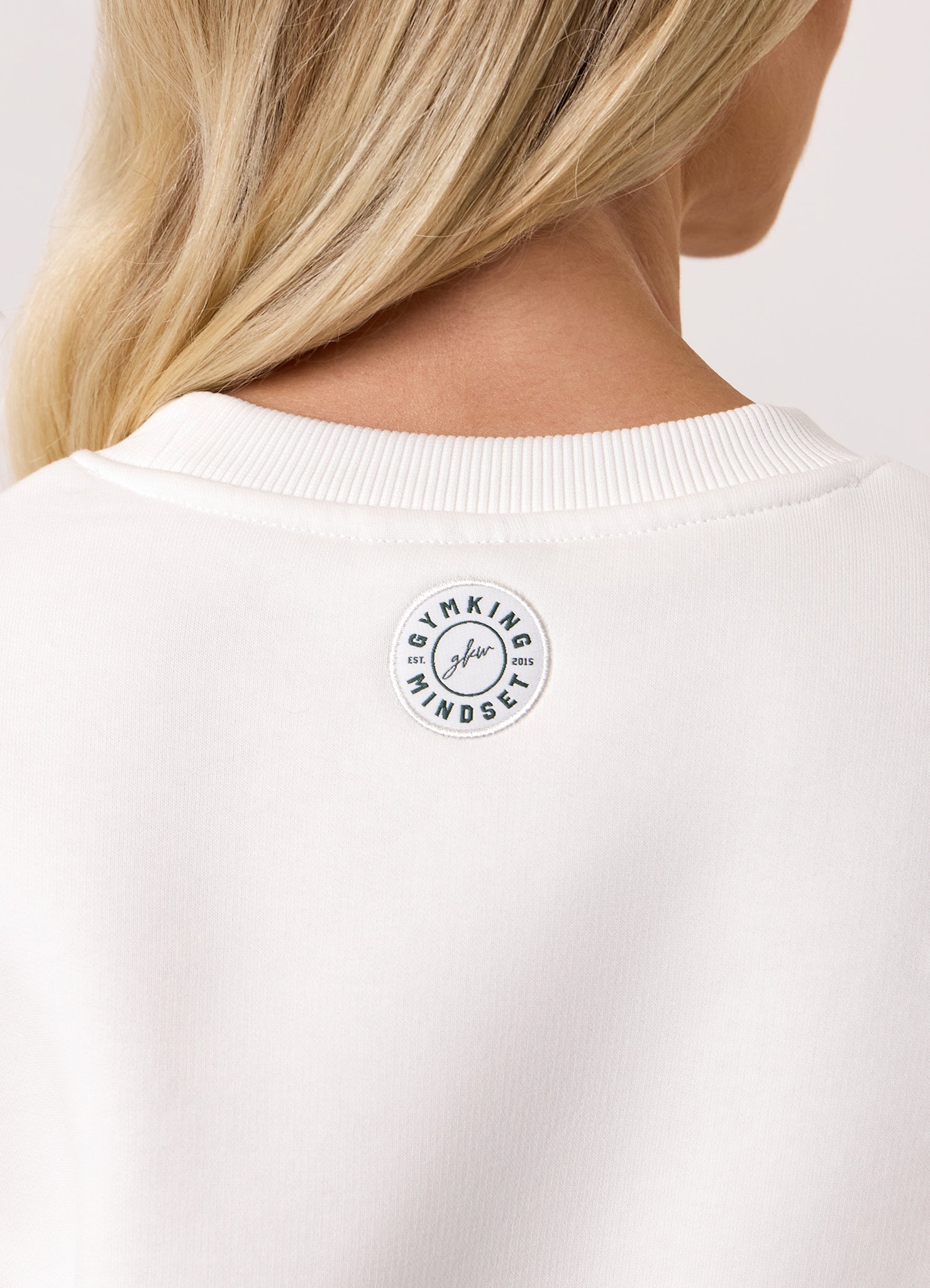 Gym King Composure Cropped Crew - Cream