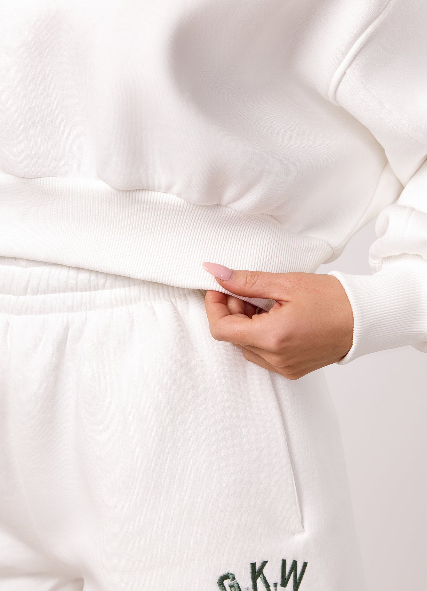 Gym King Composure Cropped Crew - Cream