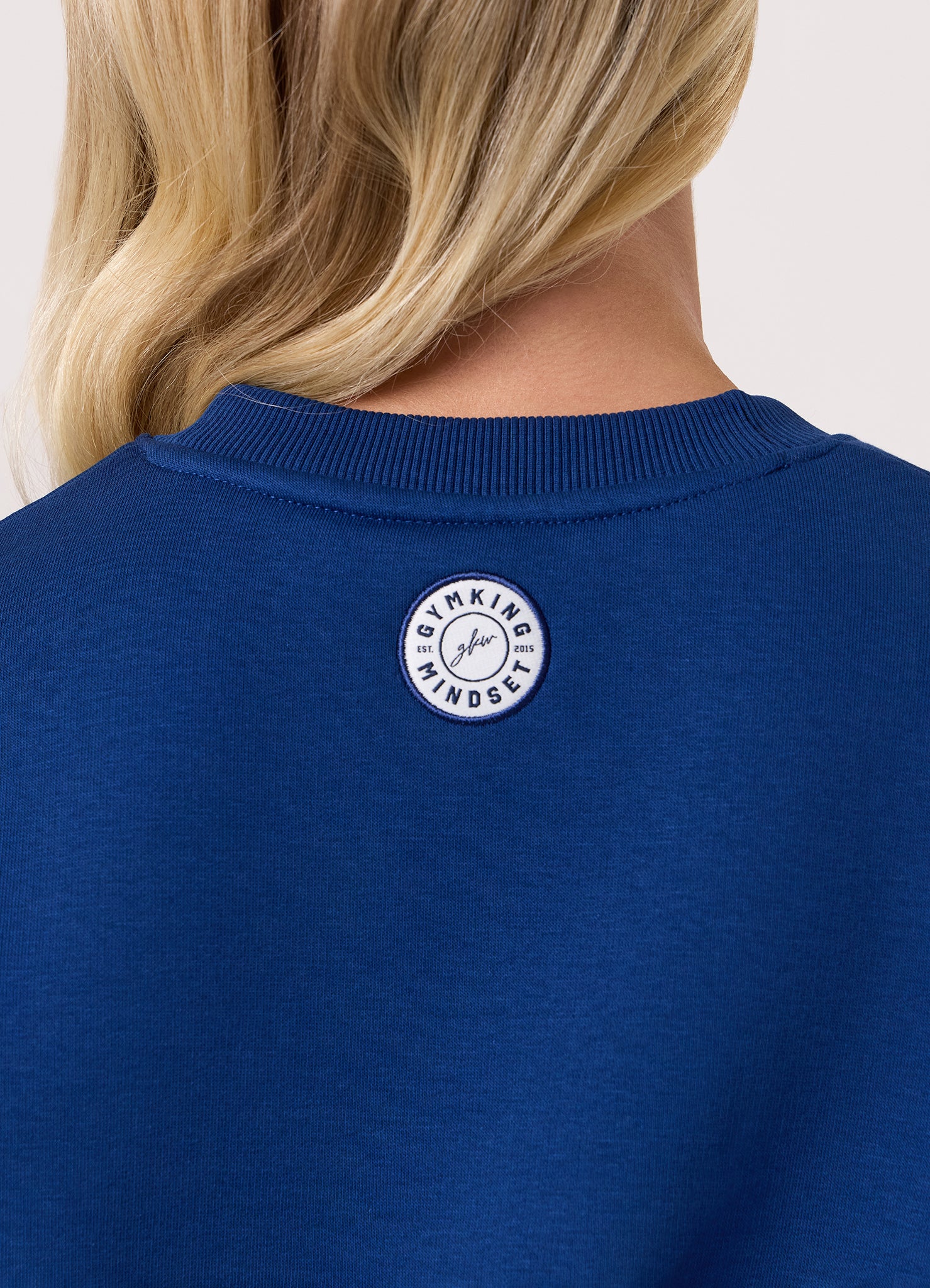 Gym King Composure Cropped Crew - Vintage Blue