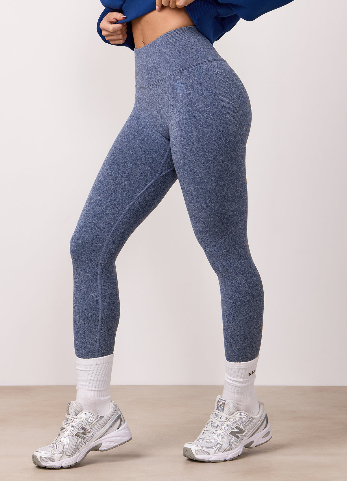 Gym King Sculpt Marl Seamless -legging - Vintage Blue Marl