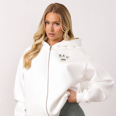 Gym King Composure Full Zip Hoodie - Cream