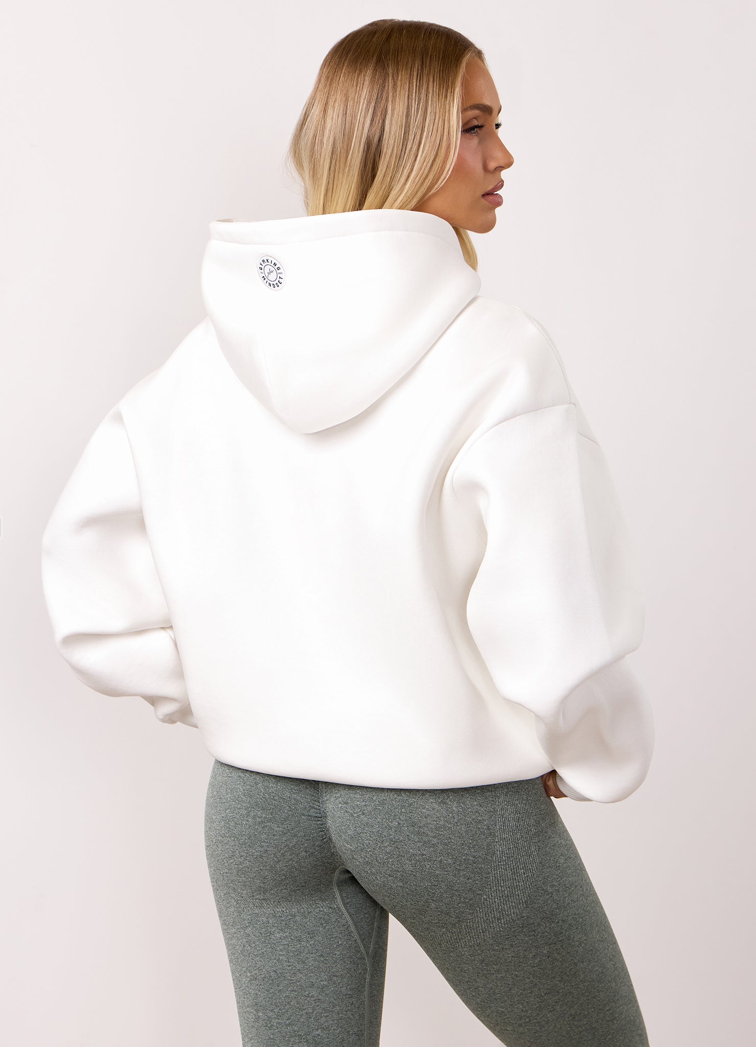 Gym King Composure Full Zip Hood - Cream