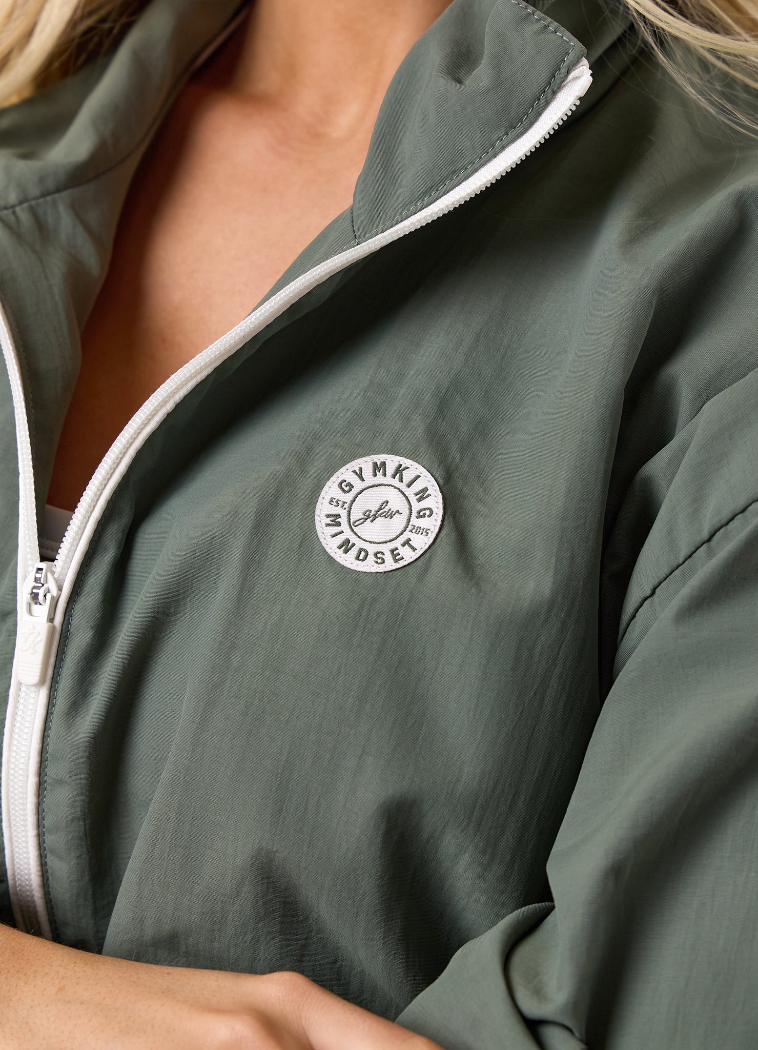 Gym King Composure Woven Jacket - Fern