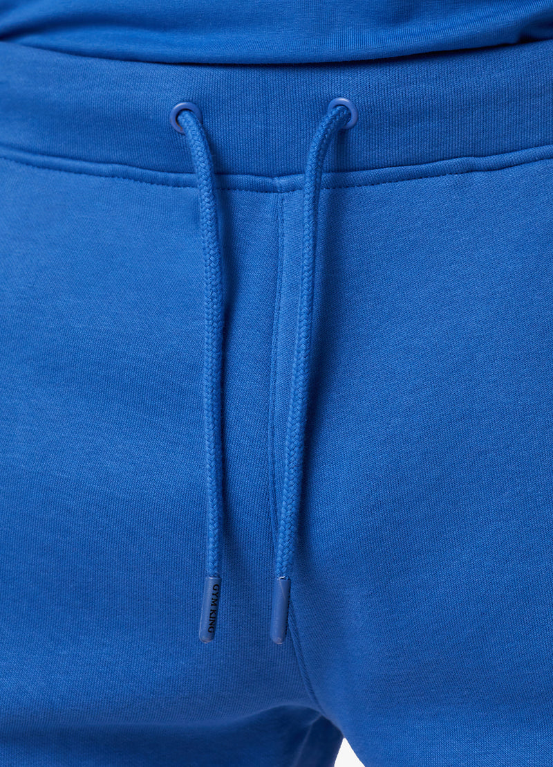 Gym King Contrast Panel Fleece Short - Riviera Blue/Sky Blue