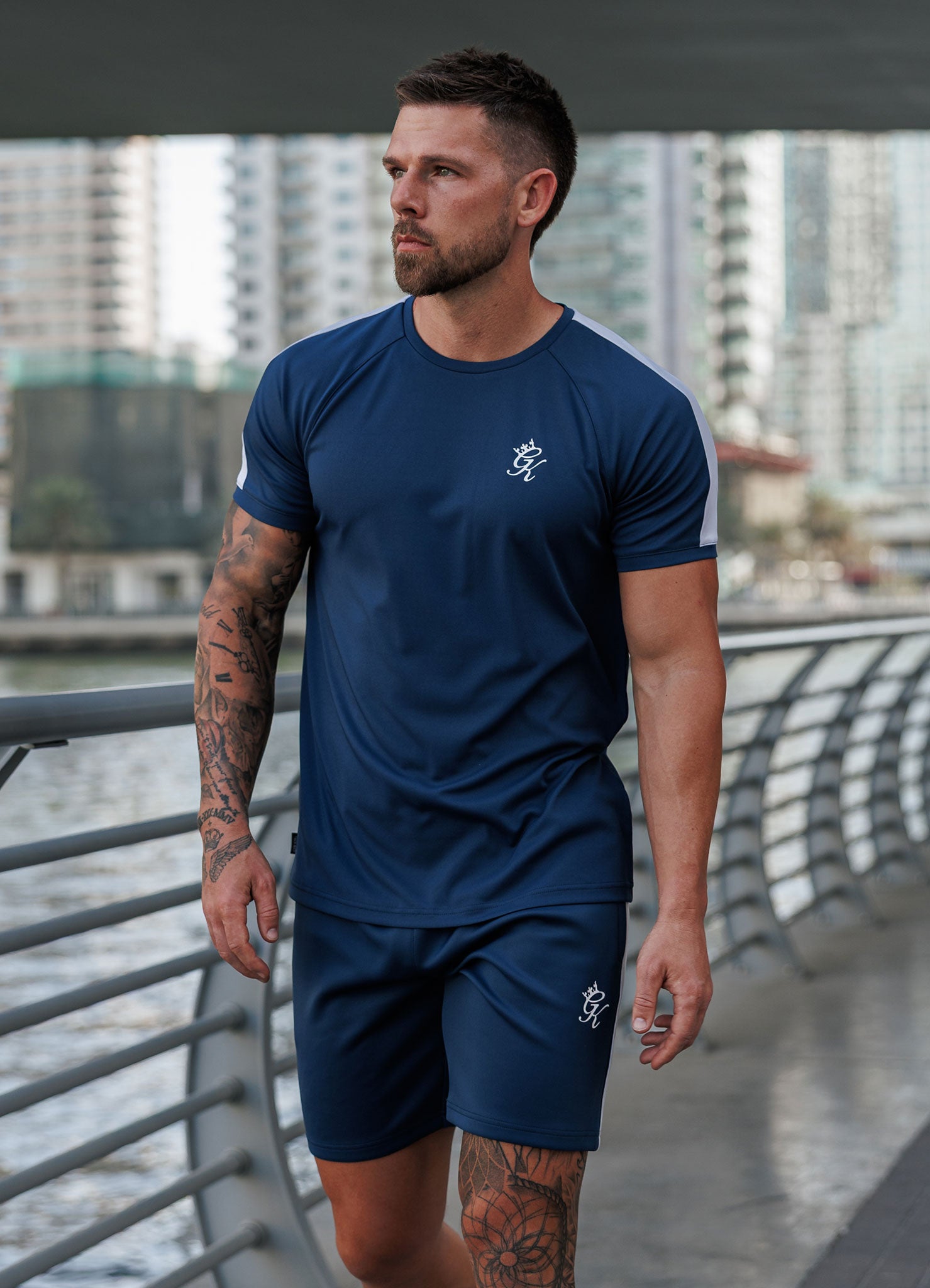 Gym King Core Plus Poly Tee - Moonlight Blue