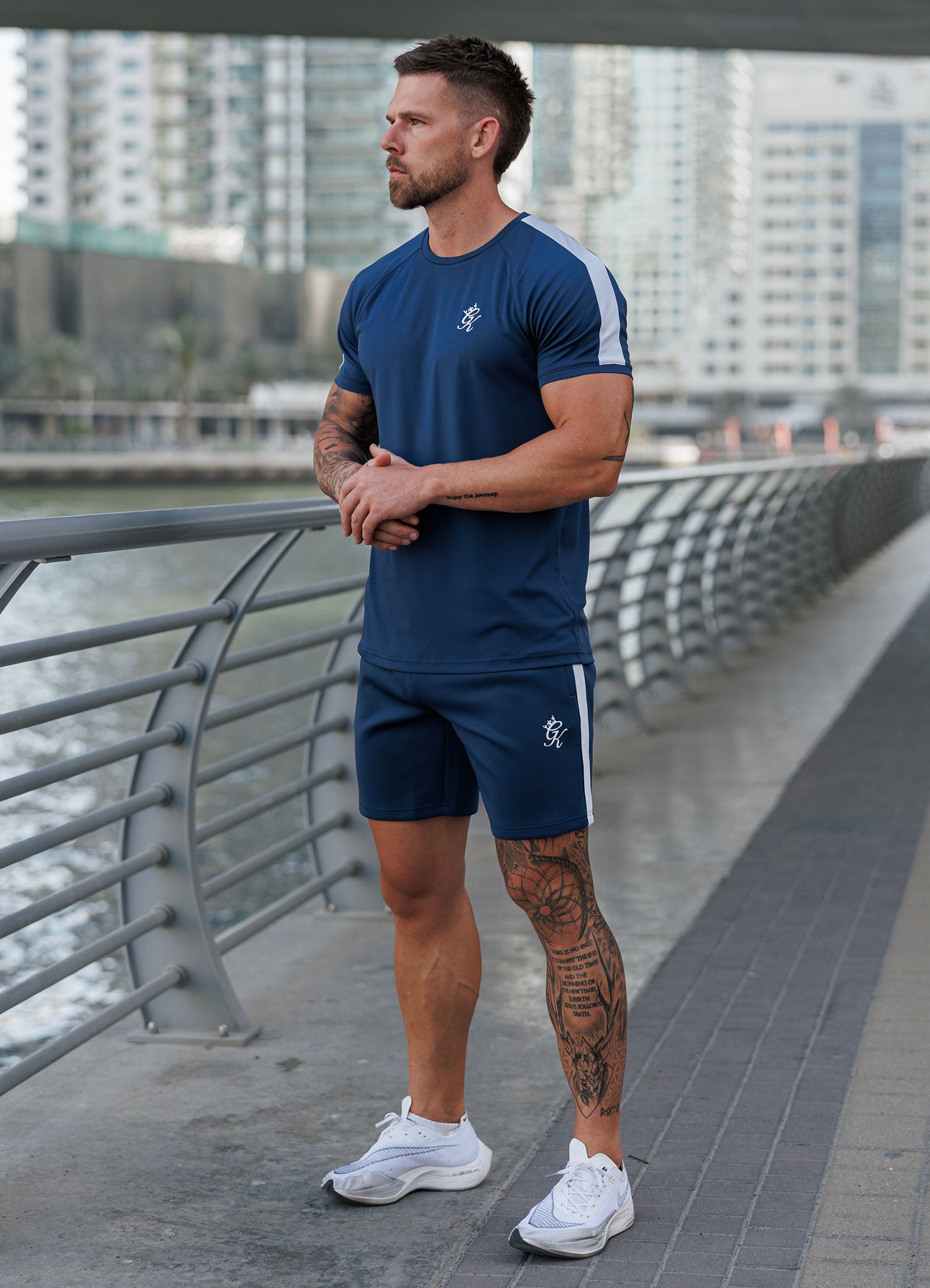 Gym King Core Plus Poly Tee - Moonlight Blue