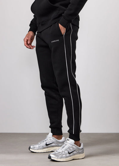 Gym King Core Piped Fleece Jogger - Black