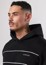 Gym King Core Piped Fleece Hood Tracksuit - Black