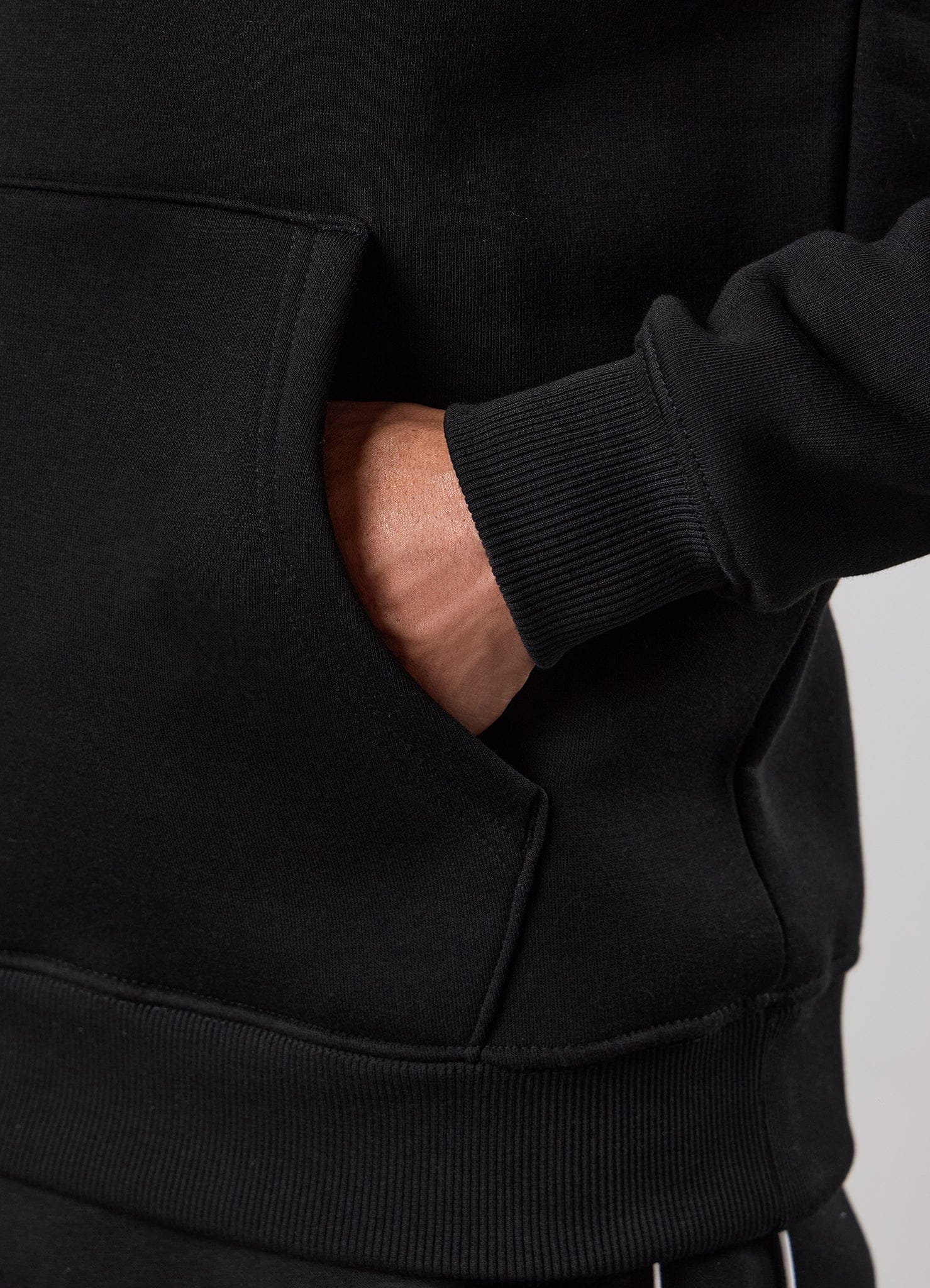 Gym King Core Piped Fleece Hood Tracksuit - Black