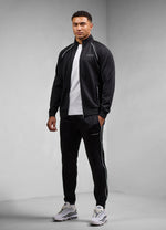 Gym King Core Piped Full Zip Tracksuit - Black