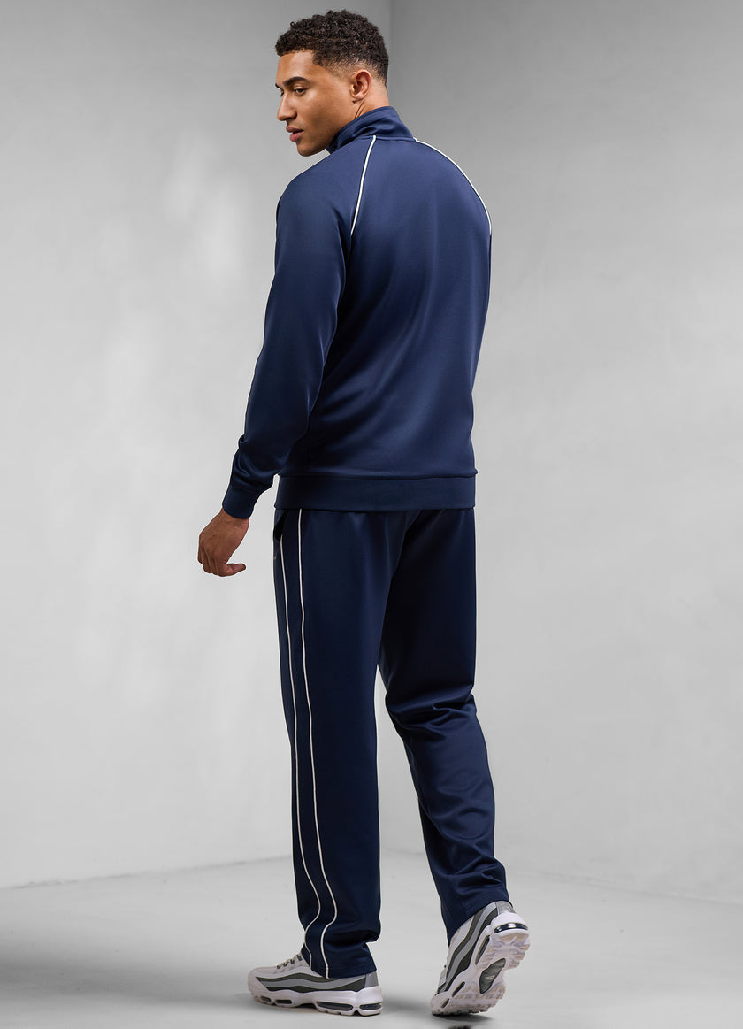 Gym King Core Piped Full Zip Tracksuit - Navy