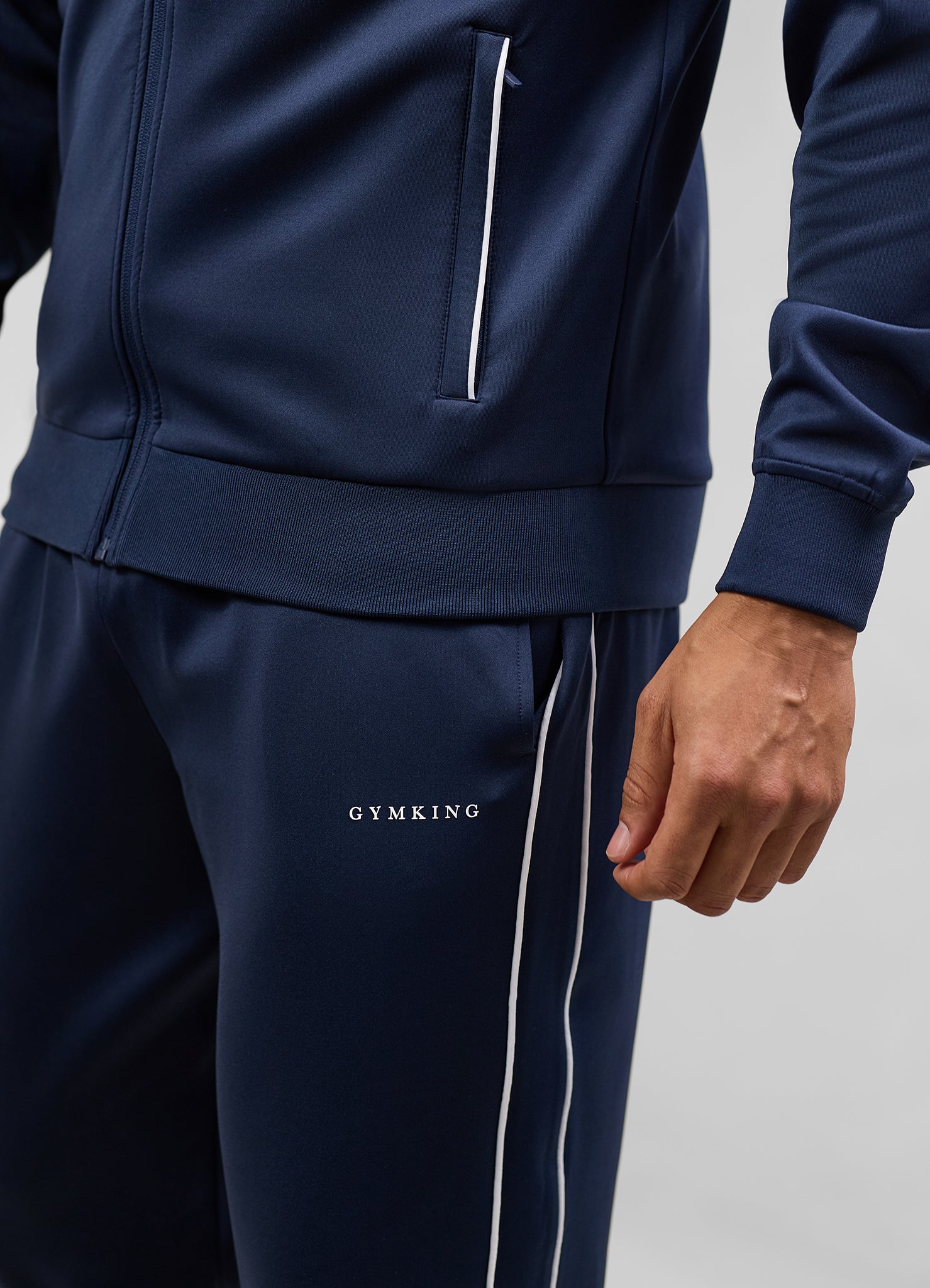 Gym King Core Piped Straight Leg Jogger - Navy