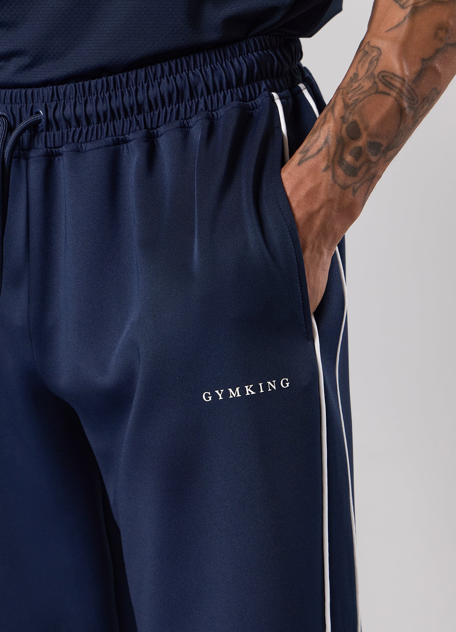 Gym King Core Piped Straight Leg Jogger - Navy
