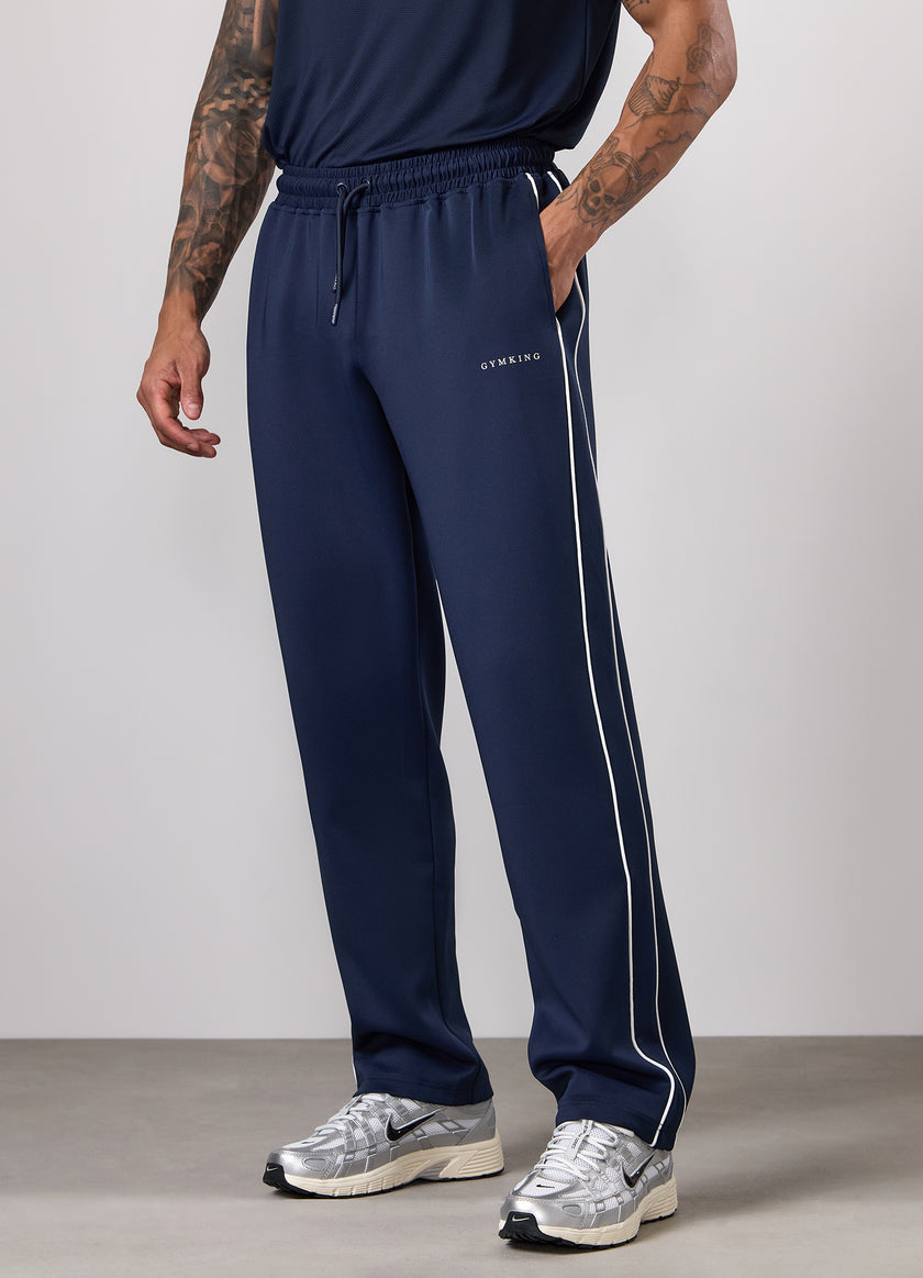 Gym King Core Piped Straight Leg Jogger - Navy