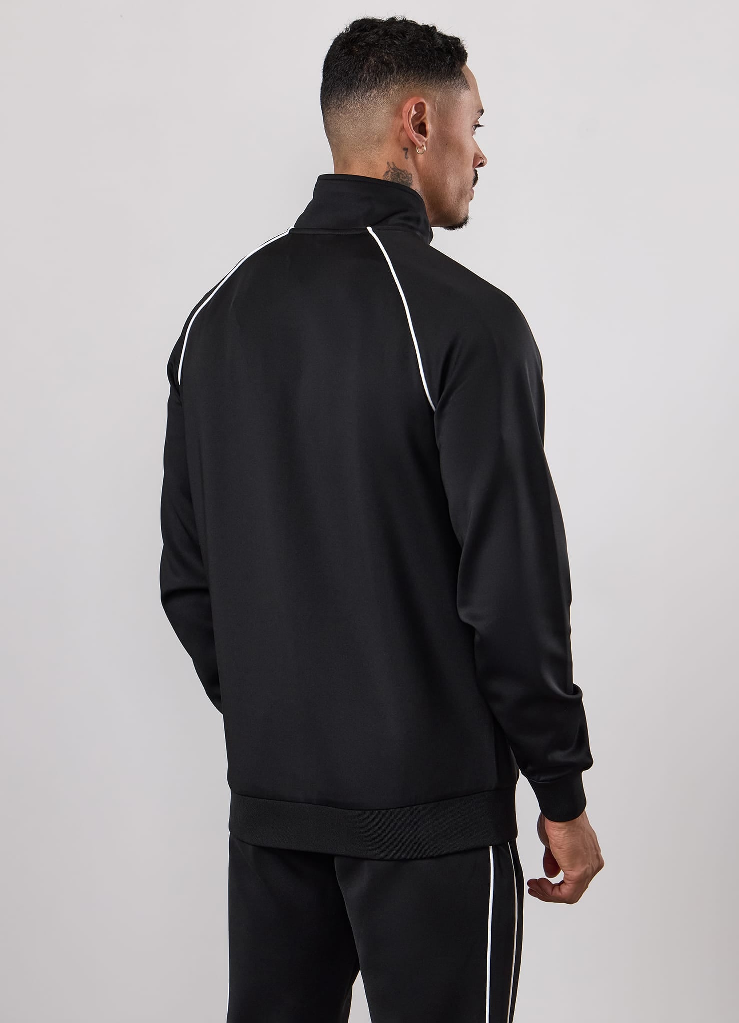 Gym King Core Piped Full Zip Funnel - Black