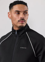 Gym King Core Piped Full Zip Tracksuit - Black