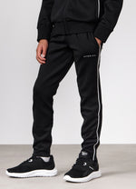 Gym King Kids Core Piped Full Zip Hood Tracksuit - Black