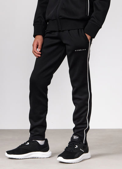 Gym King Kids Core Piped Tapered Leg Jogger - Black