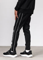 Gym King Kids Core Piped Full Zip Hood Tracksuit - Black