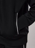 Gym King Kids Core Piped Full Zip Hood Tracksuit - Black