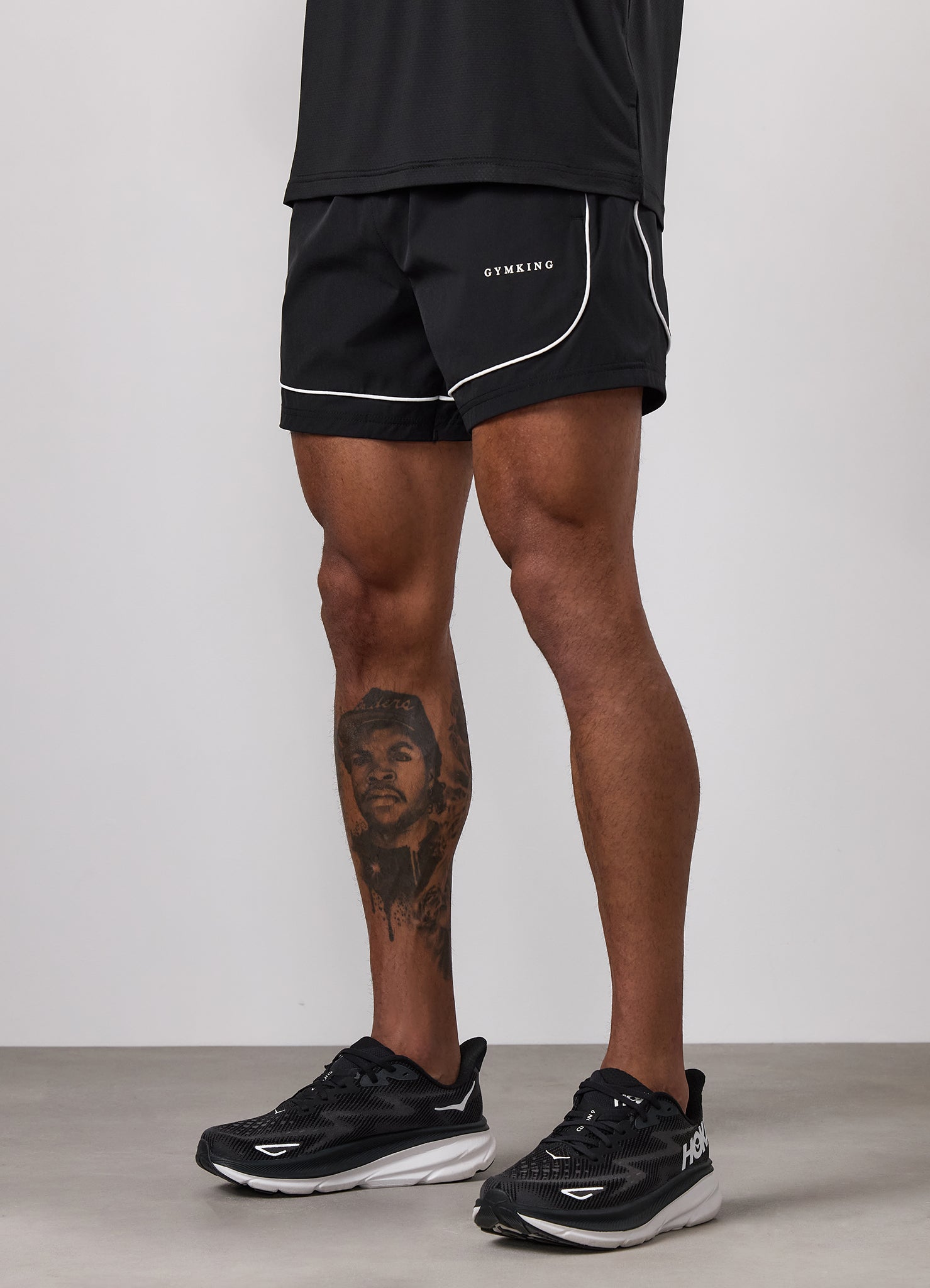 Gym King Core Piped Short - Black