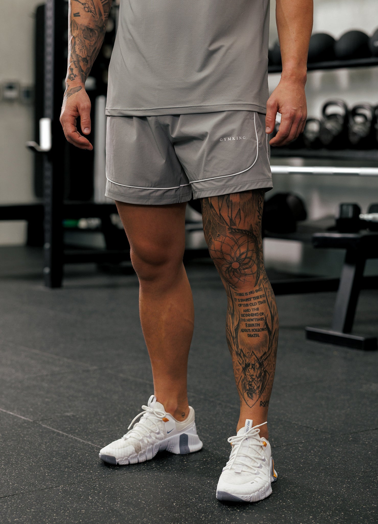 Gym King Core Piped Short - Urban Grey