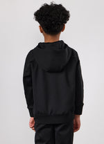 Gym King Kids Core Plus Panel Full Zip Hood Tracksuit - Black