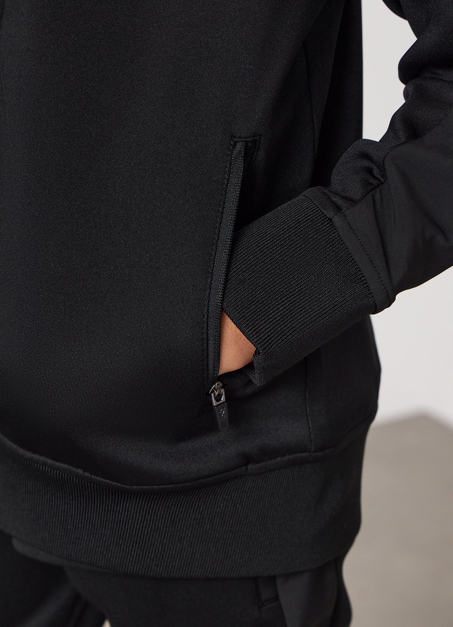 Gym King Kids Core Plus Panel Full Zip Hood Tracksuit - Black