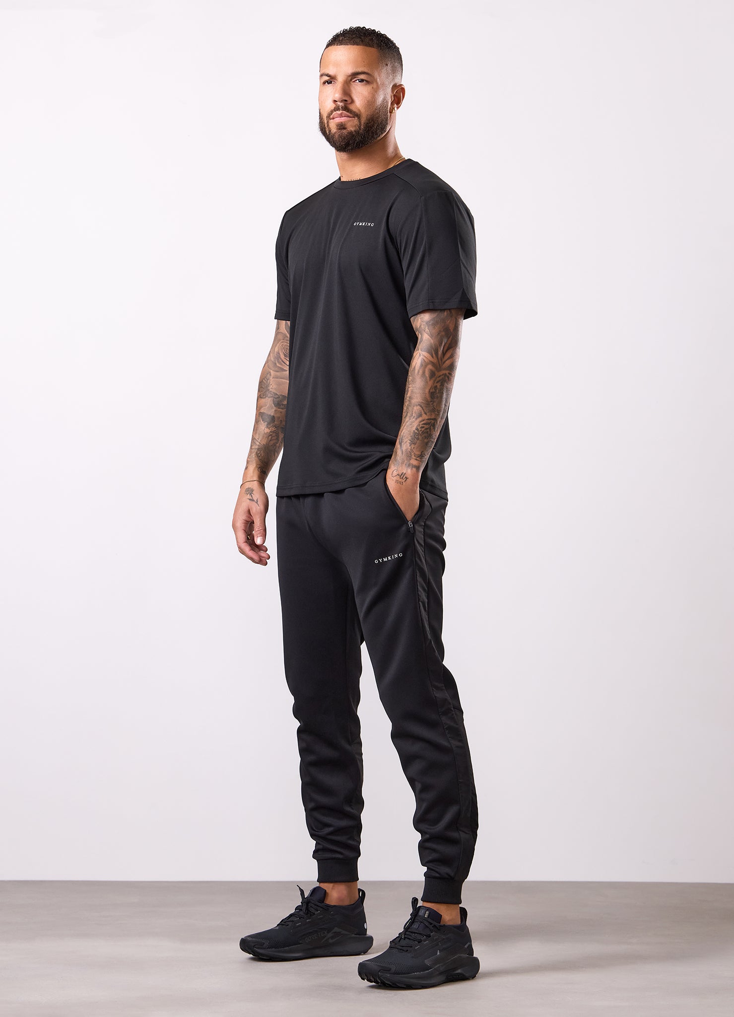 Gym King Core Plus Panel Tee - Black
