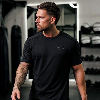 Gym King Core Plus Panel Tee - Black