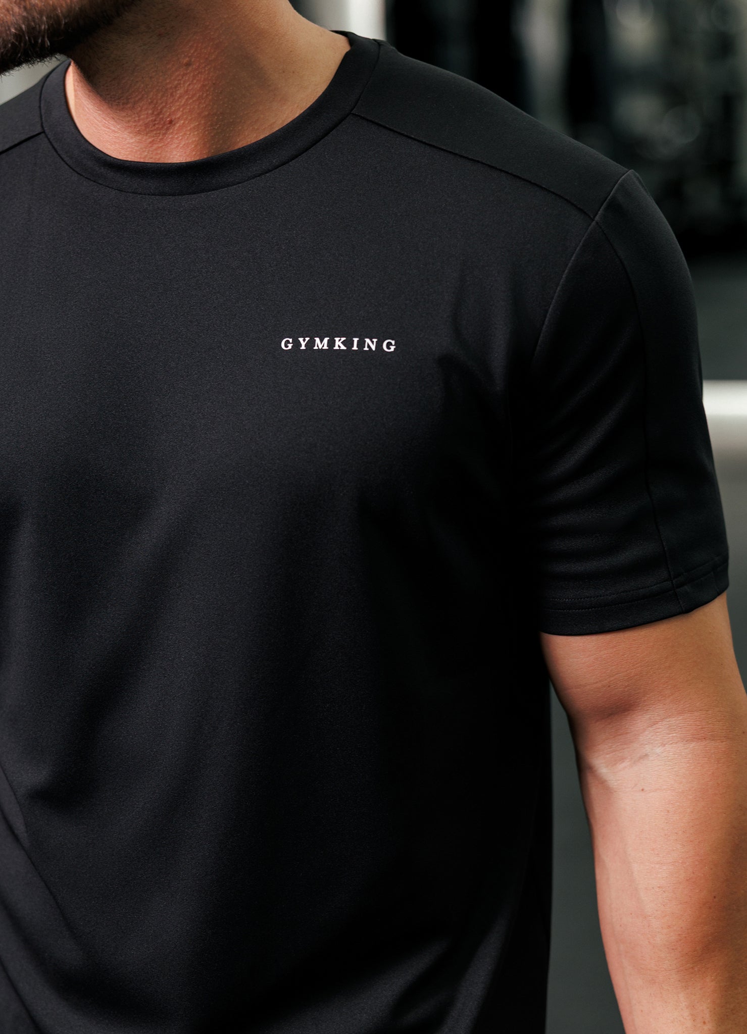 Gym King Core Plus Panel Tee - Black