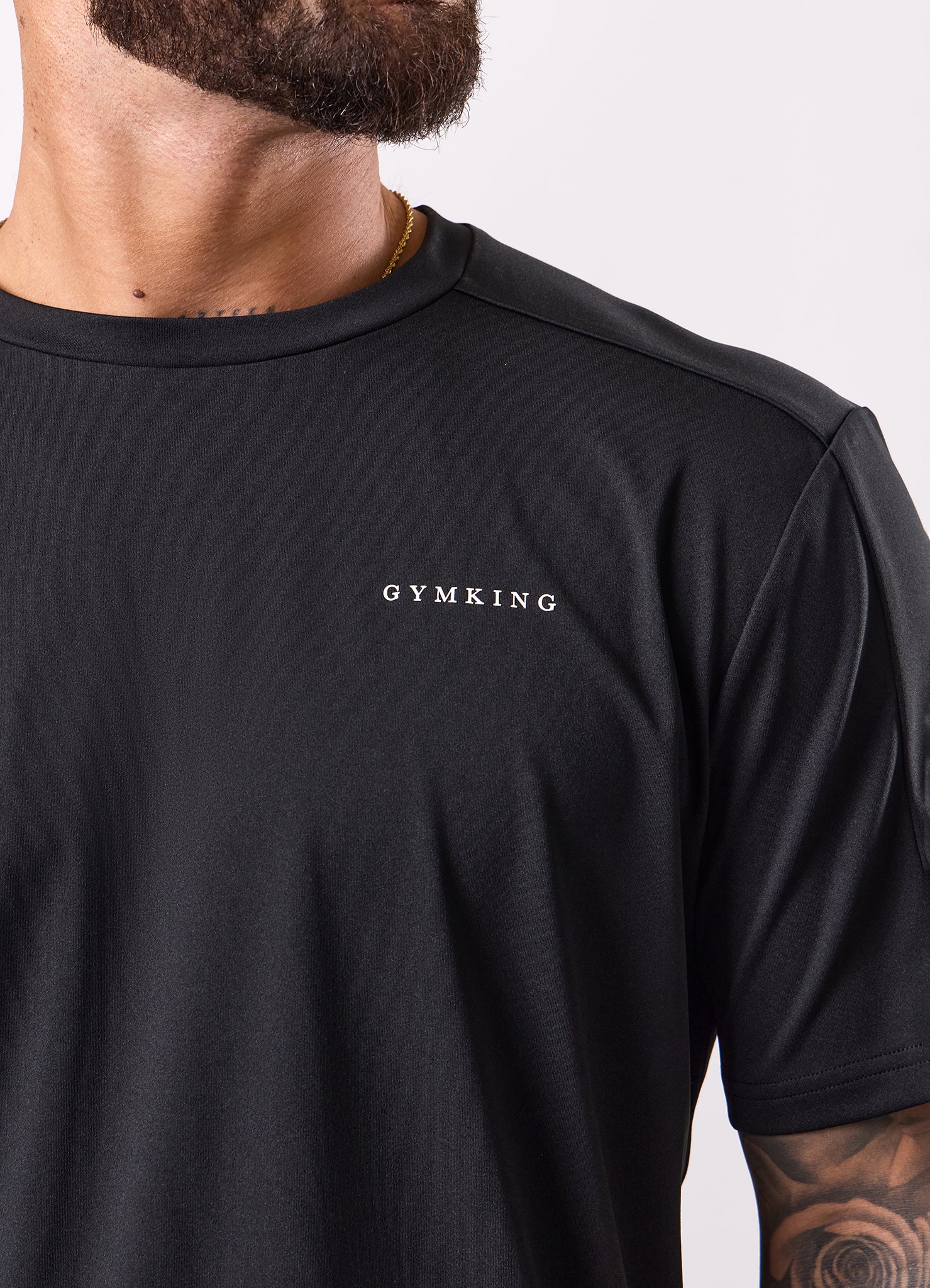 Gym King Core Plus Panel Tee - Black